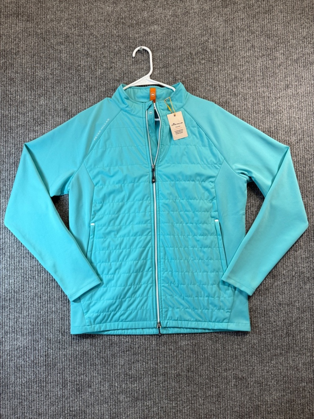 NEW Peter Millar Hyperlight Merge Full Zip Performance Golf Jacket Reef Medium - Picture 4 of 14